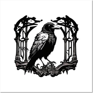 Mysterious crows, black crows with bad omens Posters and Art